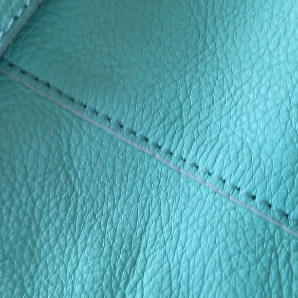 Gap Mint Green Envelope Leather Clutch - Picture 11 of 14
